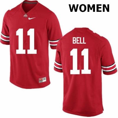 NCAA Ohio State Buckeyes Women's #11 Vonn Bell Red Nike Football College Jersey BGD7545GA